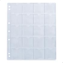 Kit 10 Folhas para Moedas 28x24 Nacional 20 Bolsos sem Aba