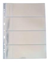 Kit 10 Folhas Plastico Cédula Acetato 4 Divisões Com Bolso Kit 10 Folhas Plastico Cédula Acetato 4 Divisões Com Bolso