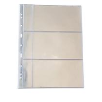 Kit 10 Folhas Pra 3 Cédulas C/Bolso Furos Universal