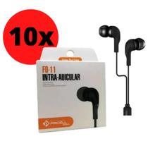 Kit 10 Fone de Ouvido Intra Auricular Com microfone PmCell Fo-11 atacado para revenda