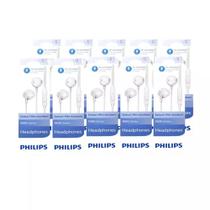 Kit 10 Fones De Ouvido Philips Com Fio e Microfone Branco TAUE101WT/00