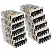 Kit 10 Fonte Chaveada 12V 10A 120W Para Cftv Fita Led Som Kit 10 Fonte Chaveada 12V 10A 120W Para Cftv Fita Led Som