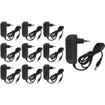 Kit 10 fonte de alimentação 10a 120w biv 12v com led conector p4 galaxy