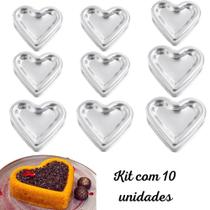 Kit 10 Forma Ballerine Coração Bolo Piscina De Alumínio Kit 10 Forma Ballerine Coração Bolo Piscina De Alumínio