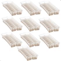 Kit 10 Forma de Gelo Com Fundo Silicone Flexível Plástico 16 Cubos Cinza Sanremo Kit 10 Forma de Gelo Com Fundo Silicone Flexível Plástico 16 Cubos Cinza Sanremo