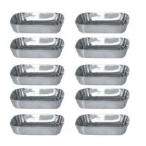 Kit 10 Formas Assadeira Alumínio Fundido Polido Sem Alças 28cm