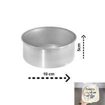 Kit 10 Formas Bento Cake Fundo Fixo 10x5cm Alumínio - FORMAS PEREIRA