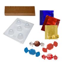 Kit 10 Formas BWP 90 p/ Trufas+Barra de 2 kgs+200 embalagem