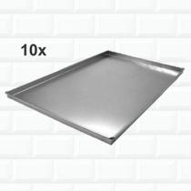 Kit 10 Formas De Aluminio Retangular Para Rocambole 40x30cm