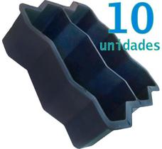 Kit 10 Formas Dupla Para Bloquete 16 Faces 08cm - 24x10x08 Kit 10 Formas Dupla Para Bloquete 16 Faces 08cm - 24x10x08