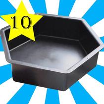 Kit 10 Formas Plástica Sextavada Lisa 08cm - 25x25x08 Kit 10 Formas Plástica Sextavada Lisa 08cm - 25x25x08