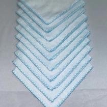 Kit 10 Fraldas De boca Babete Ou Paninho De Boca Tecido Macio 100% Algodão Quadriculado Bico Picueta