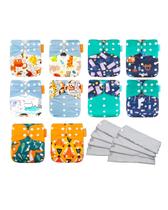 Kit 10 Fraldas Ecológicas Premium Menino 10 Absorventes em Melton 4 camadas