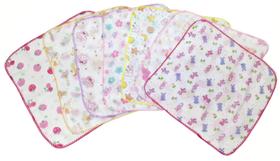 Kit 10 Fraldinha De Boca Estampada 33x33cm Com Crochê