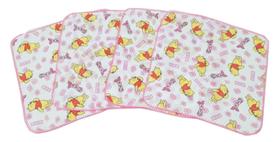 Kit 10 Fraldinha De Boca Ursinho Pooh 33x33cm Com Croche Kit 10 Fraldinha De Boca Ursinho Pooh 33x33cm Com Croche