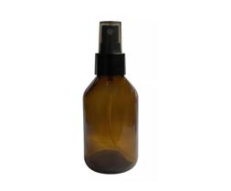 Kit 10 Frasco De Vidro Âmbar 100ml C/ Válvula Spray preta Kit 10 Frasco De Vidro Âmbar 100ml C/ Válvula Spray preta