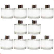 Kit 10 Frasco De Vidro Picolo Aromatizador 240ml Com Tampa Níquel - LADEIRA BIJUTERIAS