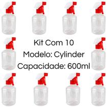 Kit 10 Frasco Pet Borrifador com Válvula Gatilho Spray Colorido Pulverizador Borrifadora 300ml 350ml 400ml 600ml