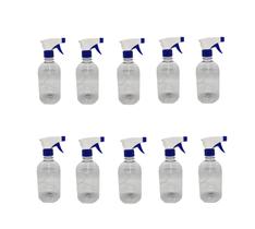 Kit 10 Frasco Pulverizador / Borrifador 500ml - AZUL E BRANCO