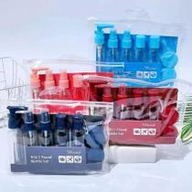 Kit 10 Frascos de Viagem Compacto Plástico com Nécessaire Kit 10 Frascos de Viagem Compacto Plástico com Nécessaire