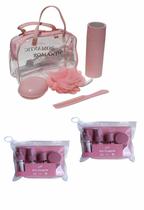 Kit 10 Frascos Kit Viagem Saboneteira Porta Escova Esponja Kit 10 Frascos Kit Viagem Saboneteira Porta Escova Esponja
