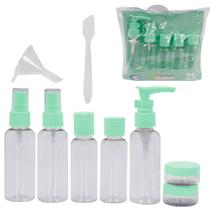 Kit 10 Frascos para Viagem Pratico Organização da Bolsa Mala Segurança Facilidade na Viagem - Interponte
