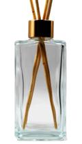 Kit 10 Frascos Vidro P/ Difusor Retangular Square Luxo 250 Ml + Varetas