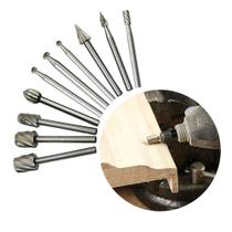 Kit 10 Fresas Lima Brocas Escariador Para Dremel Micro Retífica Gravação Furadeira Entalhe Desbaste Madeira Alumínio
