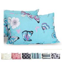 Kit 10 Fronha Avulsa Malha Estampada 100% Algodão Com Zíper