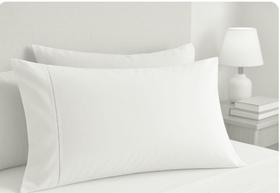 Kit 10 Fronha Percal 200 Fios Algodão com Detalhe Ponto Palito Não Faz Bolinha