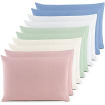 Kit 10 Fronhas ( 5 Pares ) 100% Algodão 200 Fios Em Percal Travesseiro