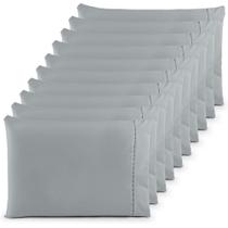 Kit 10 Fronhas ( 5 Pares ) Percal 200 Fios Ponto Palito 100 Algodão