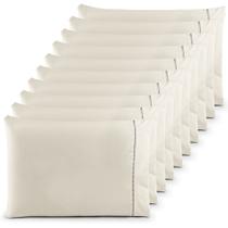 Kit 10 Fronhas ( 5 Pares ) Percal 200 Fios Ponto Palito 100 Algodão