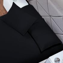 Kit 10 Fronhas 70 X 50 Soft Capa Travesseiro Envelope Preto