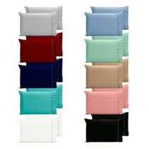 Kit 10 Fronhas 70x50 180 Fios Capa De Travesseiro 80 Algodão Ponto Palito