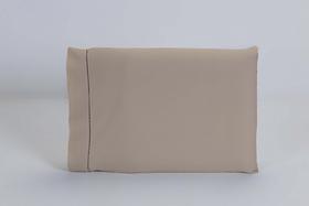 Kit 10 Fronhas 70x50cm Percal 100% Algodão 180 Fios Ponto Palito Cáqui