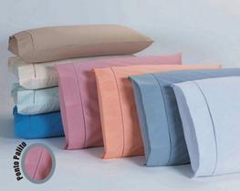 Kit 10 Fronhas 80x60cm Percal 100% Algodão 180 Fios Ponto Palito Cores Sortidas