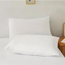 Kit 10 Fronhas Travesseiros 50X70 Microfibra Premium Branca Kit 10 Fronhas Travesseiros 50X70 Microfibra Premium Branca