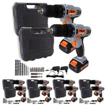 Kit 10 Furadeira Parafusadeira à Bateria 12V com Maletas e Acessórios FP12X NKF