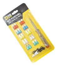 Kit 10 Fusíveis Automotivo Jacaré Mini e Chave MBTools Kit 10 Fusíveis Automotivo Jacaré Mini e Chave MBTools