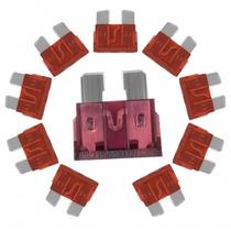 Kit 10 Fusíveis Lâmina Comum 05 A 40 Amperes Automotivo Lote