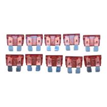 Kit 10 Fusíveis Lâmina Universal 10 Amperes Vermelho Kit 10 Fusíveis Lâmina Universal 10 Amperes Vermelho
