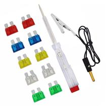 Kit 10 Fusível Automotivo Chave prova Garra Jacaré Universal