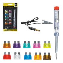 Kit 10 Fusível Automotivo Chave Teste Garra Jacaré Universal Kit 10 Fusível Automotivo Chave Teste Garra Jacaré Universal