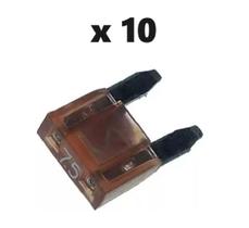 Kit 10 Fusivel Universal Lamina 7.5 Amperes Mini