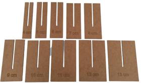 Kit 10 Gabaritos Molde Para Laços Mdf Cru