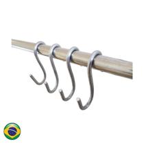 Kit 10 Ganchinhos Prata S Multiuso Camping Casa Decoração