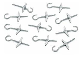 Kit 10 Gancho De Metal Com Bucha Aberta C/ Mola M6 X 70mm Kit 10 Gancho De Metal Com Bucha Aberta C/ Mola M6 X 70mm