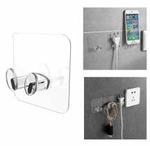 Kit 10 Gancho Suporte Adesivo de Parede Plug Cabo Tomada Multiuso Objeto