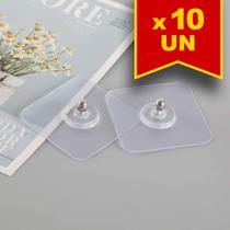 Kit 10 Ganchos Adesivos Multiuso prático sem furos na parede